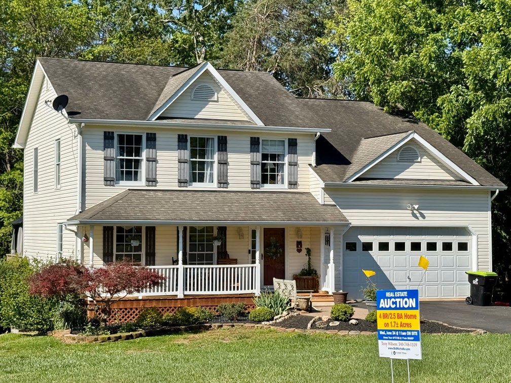 4BR/2.5BA Home w/Basement, Garage on 1.73± Acres in Culpeper County, VA Set for Auction Announces Nicholls Auction Mktg