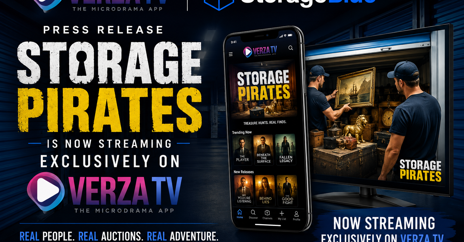 STORAGEBLUE AND VERZA TV ANNOUNCE STORAGEPIRATES NOW STREAMING EXCLUSIVELY ON VERZA TV