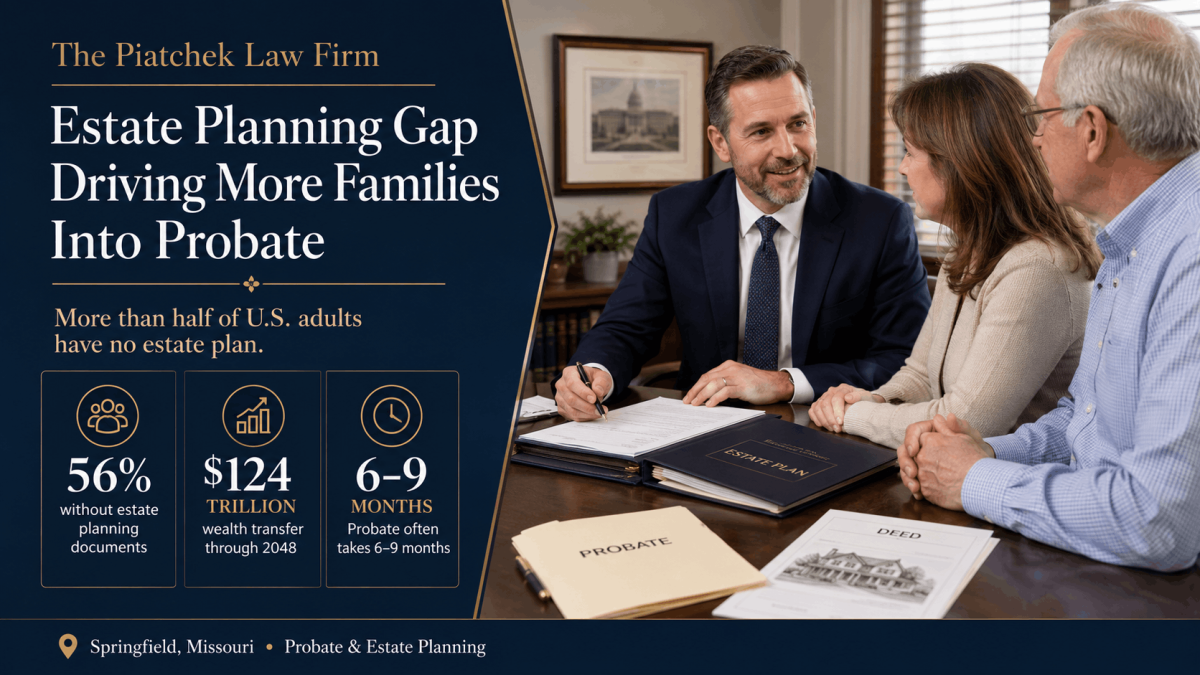 Piatchek Law Firm: 56% of Americans Face Probate Without a Plan