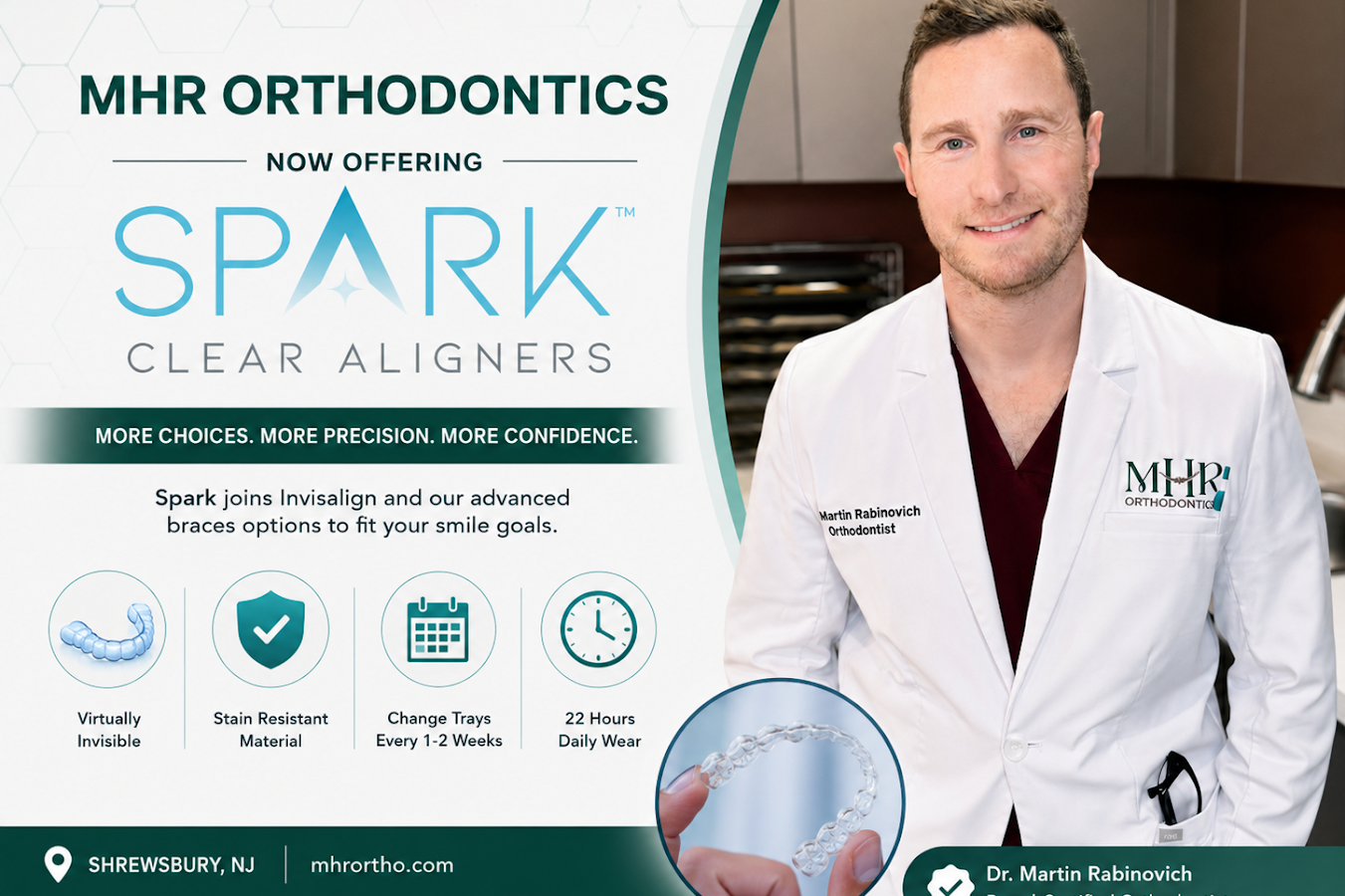 MHR Orthodontics Introduces Spark Clear Aligners