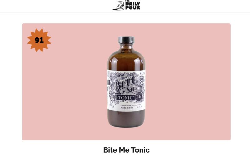 Bite Me Tonic Earns 91-Point Rating from The Daily Pour