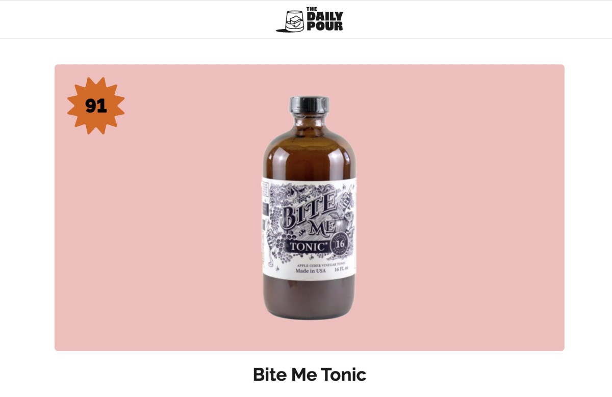 Bite Me Tonic Earns 91-Point Rating from The Daily Pour