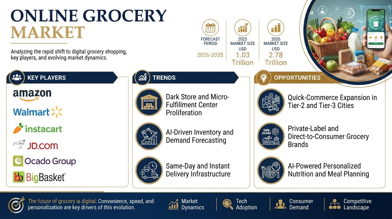 Online Grocery Market to Reach USD 2.78 Trillion by 2035 as Digital Shopping and Fast Delivery Transform Retail
